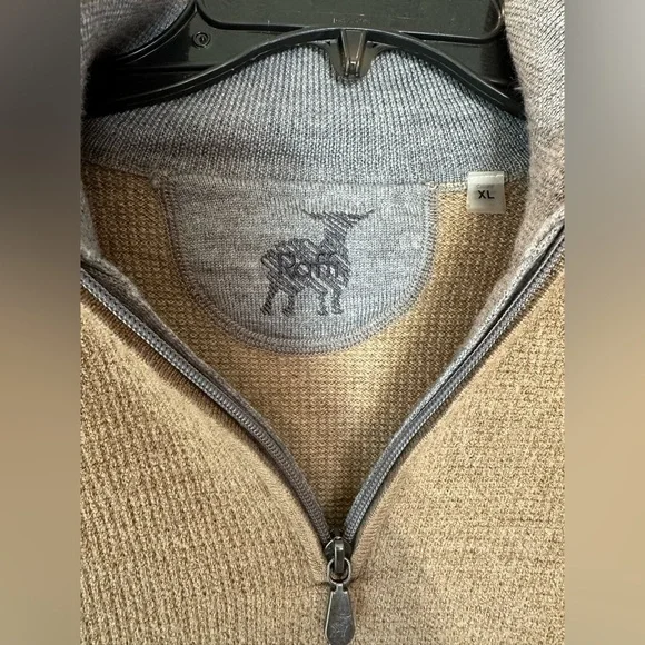 Raffi The Palmer Quarter Zip Merino Wool Jumper Sweater - Picture 2 of 8